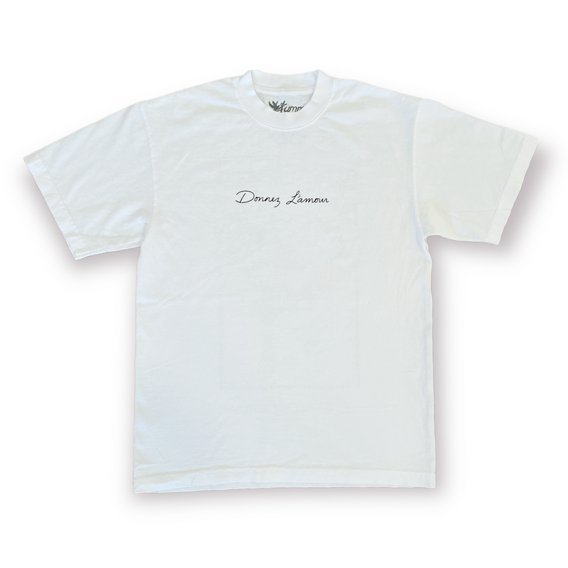 Yumm 'Donnez L'amour' Vintage Fit T-Shirt (White) DL2001 - Fresh N Fitted Inc