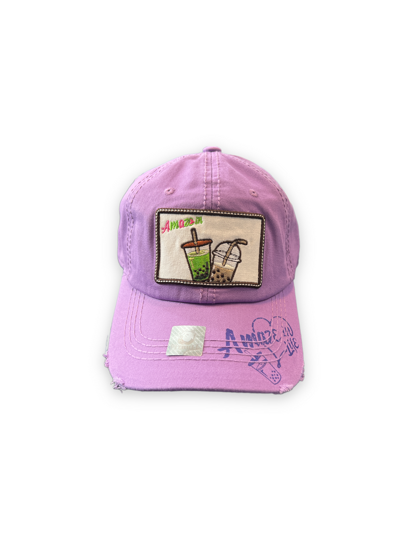 Pitbull Amaze In Life 'Boba1 Patch' Washed Cotton Hat (Lavender) FD3BBLV - Fresh N Fitted Inc