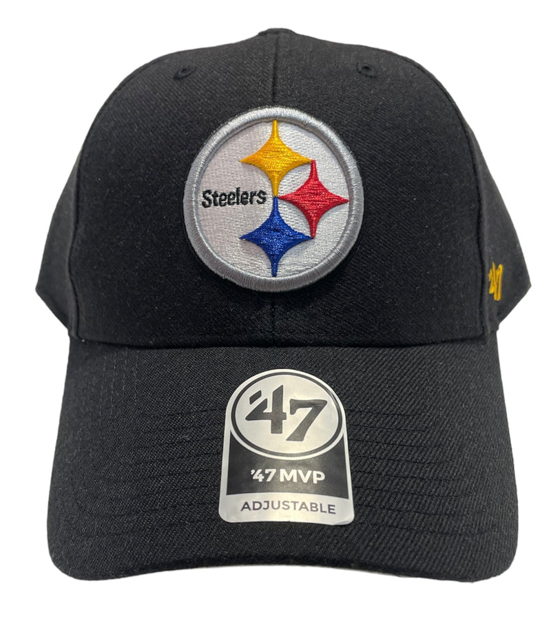 47 Brand 'Pittsburgh Steelers' Velcro Strap Hat (Black) F-MVP25WBV-BK - Fresh N Fitted Inc