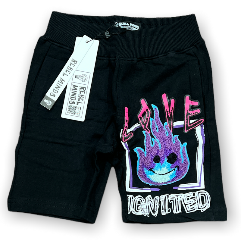 Rebel Minds Kids 'Ignited' Shorts (Black) 821-847 B/K - Fresh N Fitted Inc