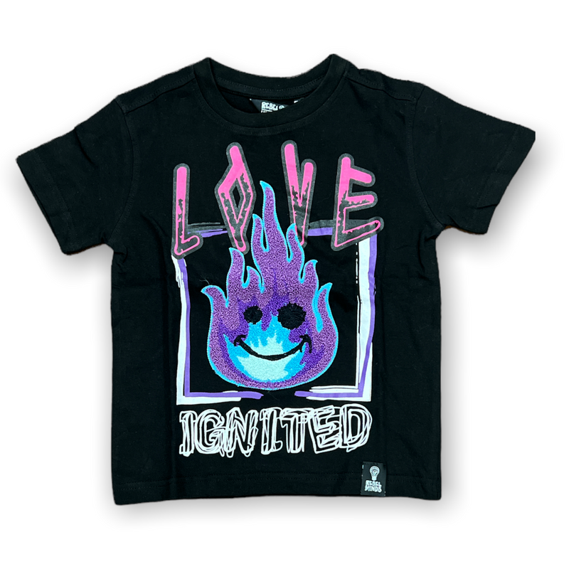 Rebel Minds Kids 'Ignited' T-Shirt (Black) 821-847 B/K