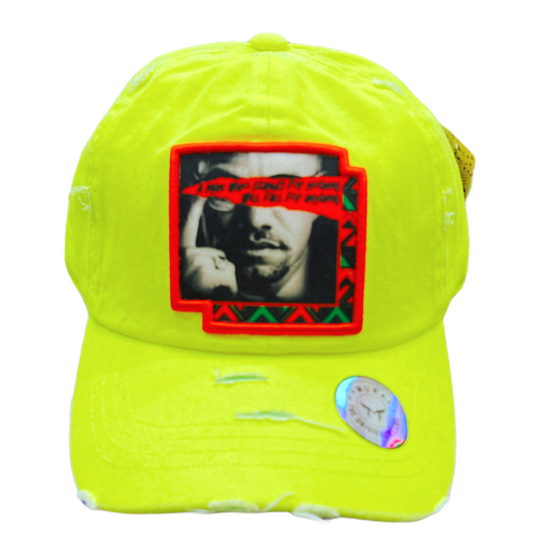 'Man Who Stands' Dad Hat (Neon Yellow) MUD2167 - Fresh N Fitted Inc