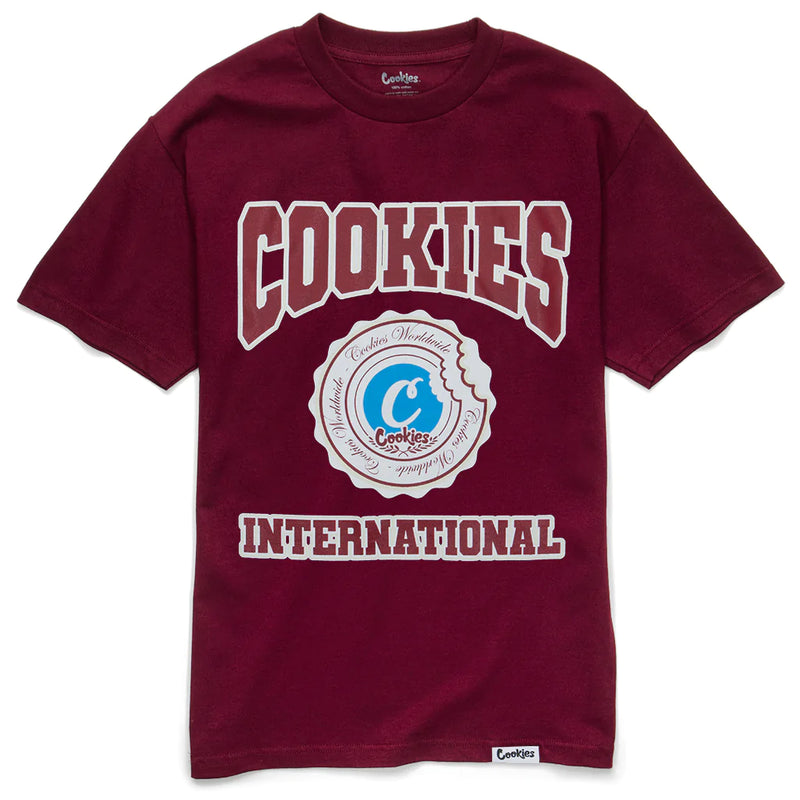 Cookies 'Double Up' Logo T-Shirt (Burgundy) 1561T6088 - Fresh N Fitted Inc