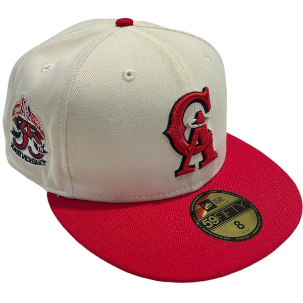 New Era 59Fifty California Angels 35th Anniversary Patch Fitted Hat discount - 7 3/8