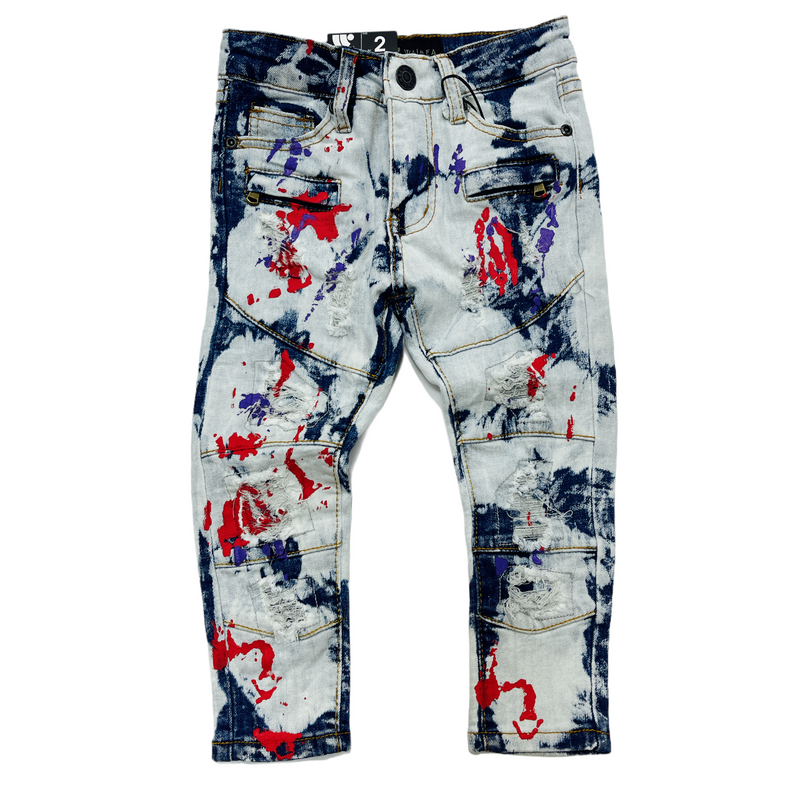 Waimea Kids Distressed Denim (Bleach Wash) 8BM5142D