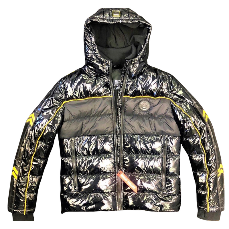 Robert Phillipe Kids Puff Nylon Hooded Jacket (Black) KJN27 - Fresh N Fitted Inc