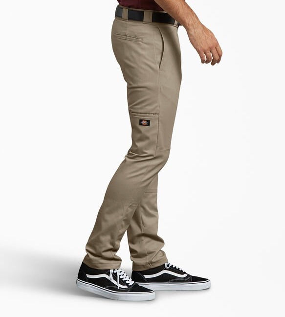 Dickies Double Knee Skinny Work Pants (Desert Khaki) WP811DS - Fresh N Fitted Inc