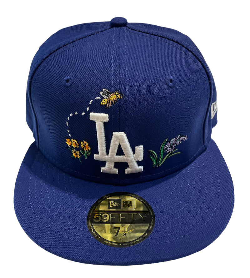 NEW ERA 59Fifty 'Los Angeles Dodgers Flower' Fitted (Royal w Muti Color Under Brim) - Fresh N Fitted Inc