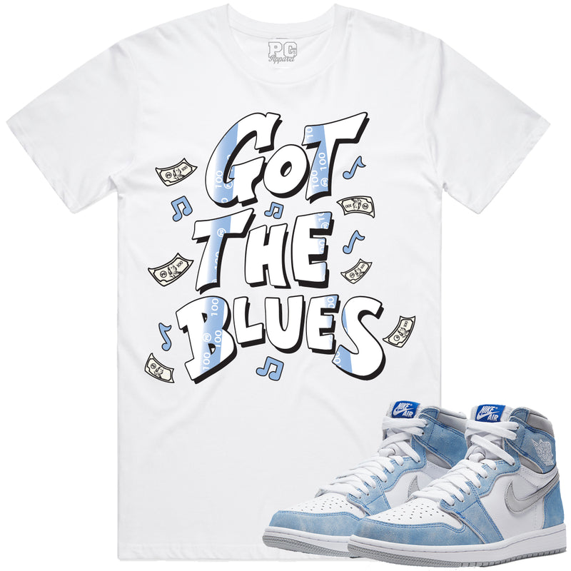 PG Apparel 'Got The Blues' T-Shirt (White) - Fresh N Fitted Inc