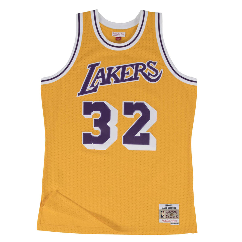 Mitchell & Ness Los Angeles Lakers '1984 Magic Johnson' NBA Legacy Jersey (Light Gold) SMJYGS18175-LALLTGD84EJH - Fresh N Fitted Inc