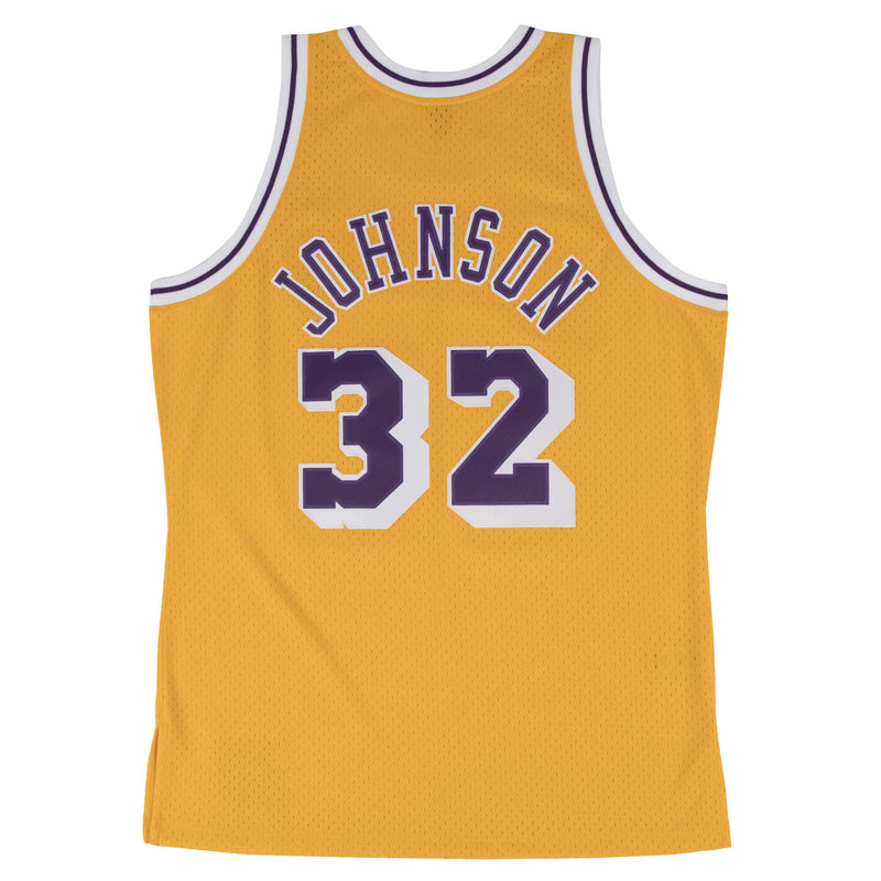 Mitchell & Ness Los Angeles Lakers '1984 Magic Johnson' NBA Legacy Jersey (Light Gold) SMJYGS18175-LALLTGD84EJH - Fresh N Fitted Inc